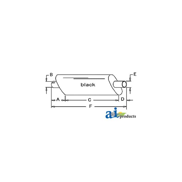 Muffler 38" x9" x5"